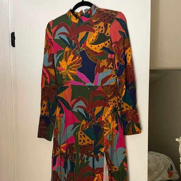 Leopards Jungle High Neck Midi Dress - Picture 8 of 15